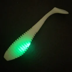 Soft Plastic McPaddles V2 6.5 Cloudy White Glow Abrolhos