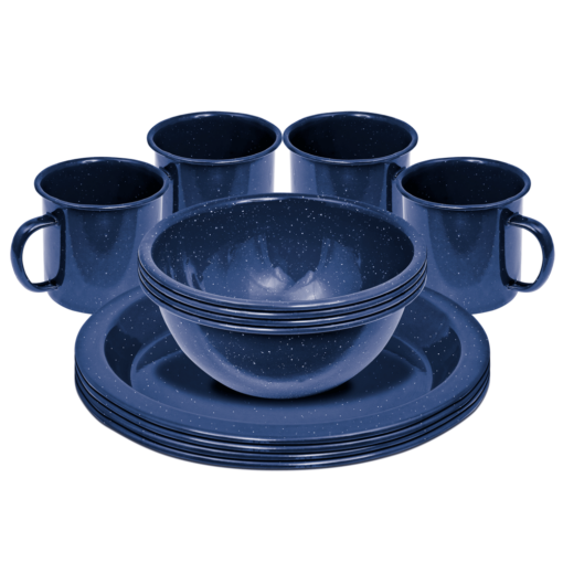 Enamel Dinner Set 12 pc for 4 Campfire
