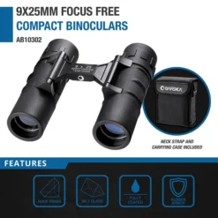 Binoculars 9x25 Free Focus Compact - Barska 5 AB10302 3 610x crop center