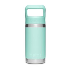 Yeti Rambler Bottle Jr 12oz Kids Seafoam V2 7 190299 Rambler Junior 12oz Bottle Website Assets Back Embossed Side Seafoam 1680x1024 v2 1606197689488