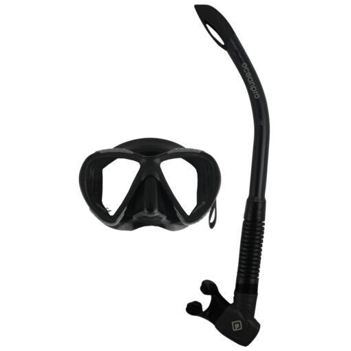 Mask and Snorkel Set Yongala Black - Oceanpro