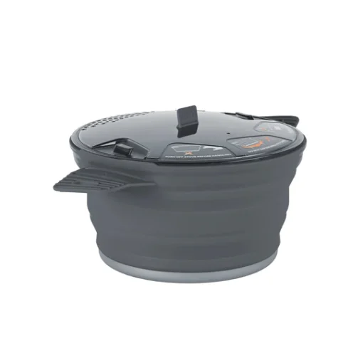 Collapsible camp cookware pot grey 2.8liter 19464bd4 26e9 4cf6 a679