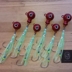 Jig Depth Charge 6oz Red Triple Baited - Cape Tackle