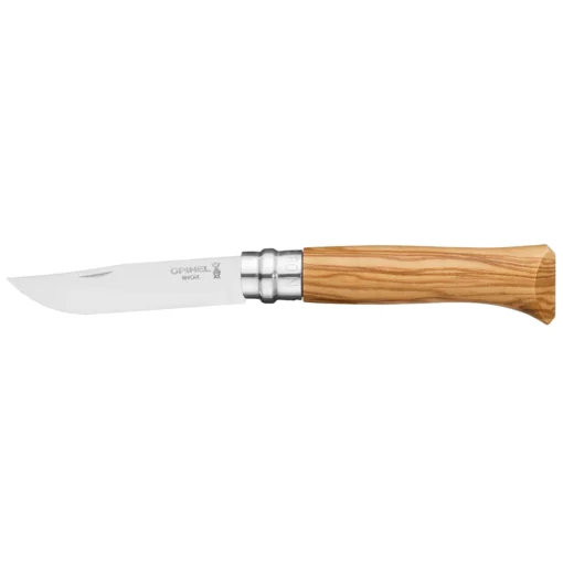 Knife No8 Olive Handle Stainless Steel - Opinel