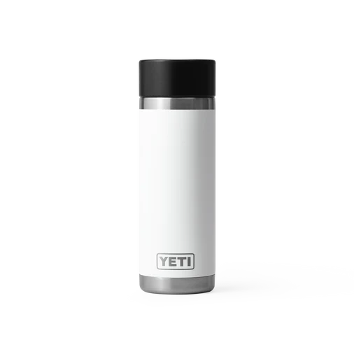 Yeti Rambler Bottle 18oz w- Hotshot Cap White