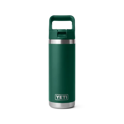 Yeti Rambler 18 oz Straw Black Forest Green