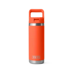 Yeti Rambler 18oz Straw Bottle Papaya