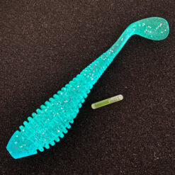 DEL Soft Plastic McPaddles V2 6.5 Alize Blue UV Glow Abrolhos