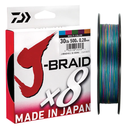 Braid J-Braid X8 65lb 300m Multi Colour Daiwa 2 Braid J-Braid X8 65lb 300m Multi Colour Daiwa