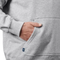 YETI 2H21 M BFleece Hoodie Full Pullover Elevated Heather Gray On Body Detail 03206 B 33f0d7ef 6f0d 467b b63a daf84124c72e