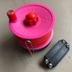Aussie Belt Reel Inc Bracket Aqua W/Pink Controls